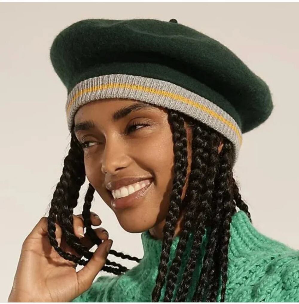 Anthropologie Varsity Stripe Beret